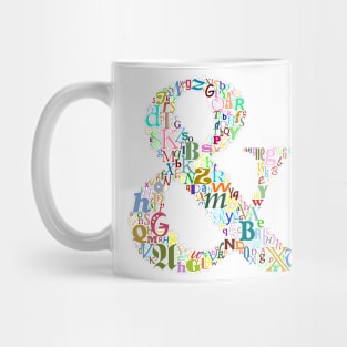 Ampersand of Multicoloured Letters Mug